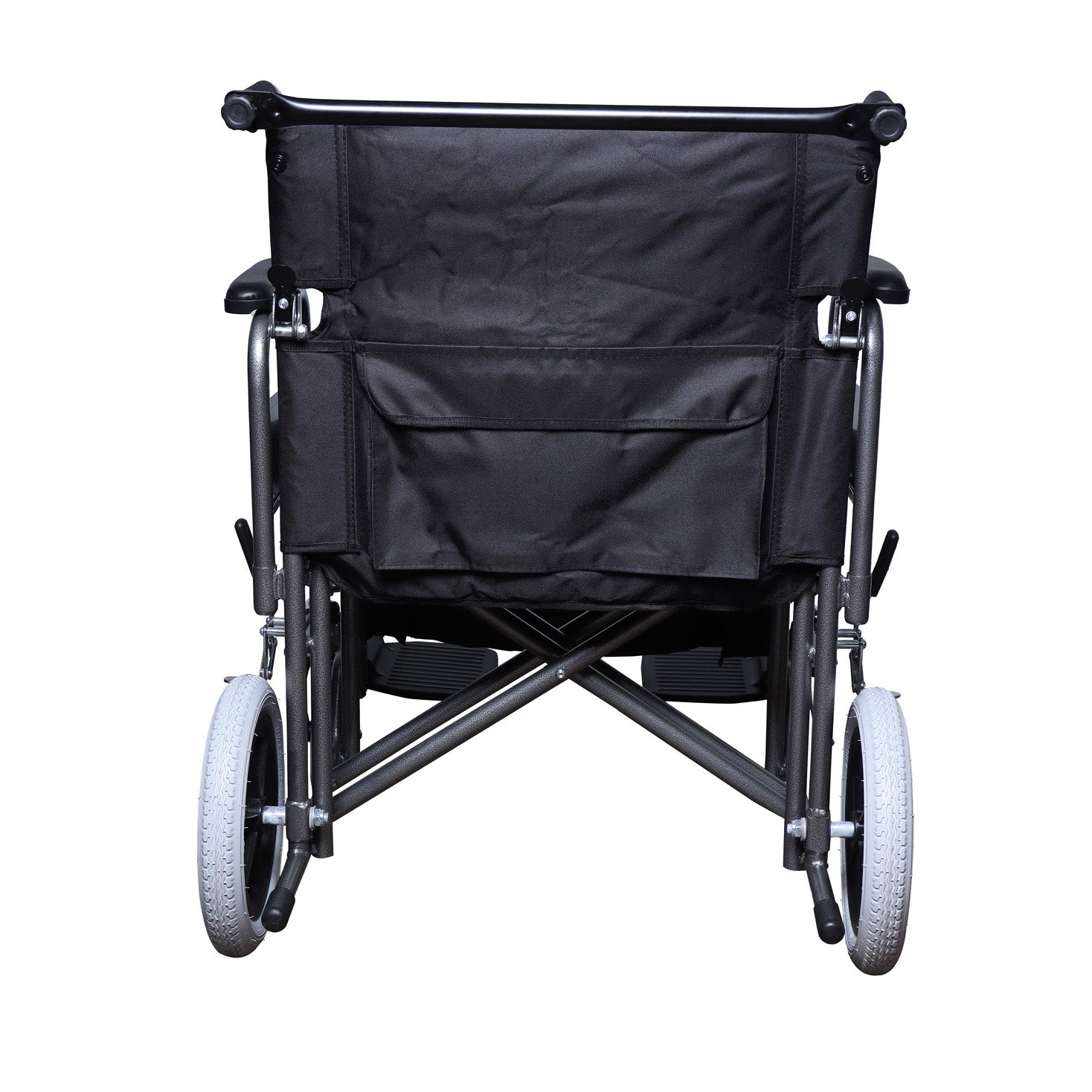 MHL 5000 B - Heavy-Duty Wheelchair With Push-Bar Handle & Compact Wheels