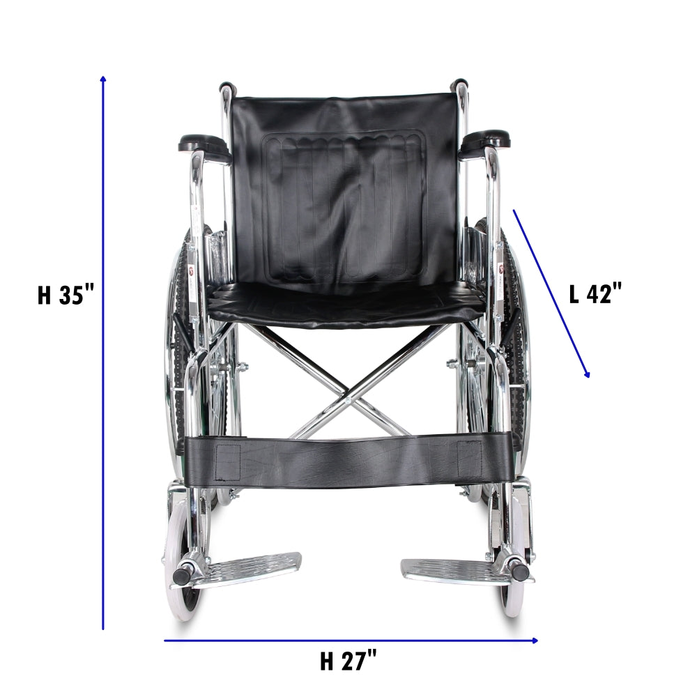 MHL 1002 - Manual Chrome Wheelchair