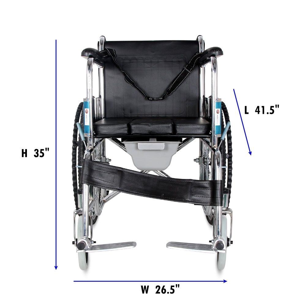 MHL 1002 C - Manual Commode Wheelchair