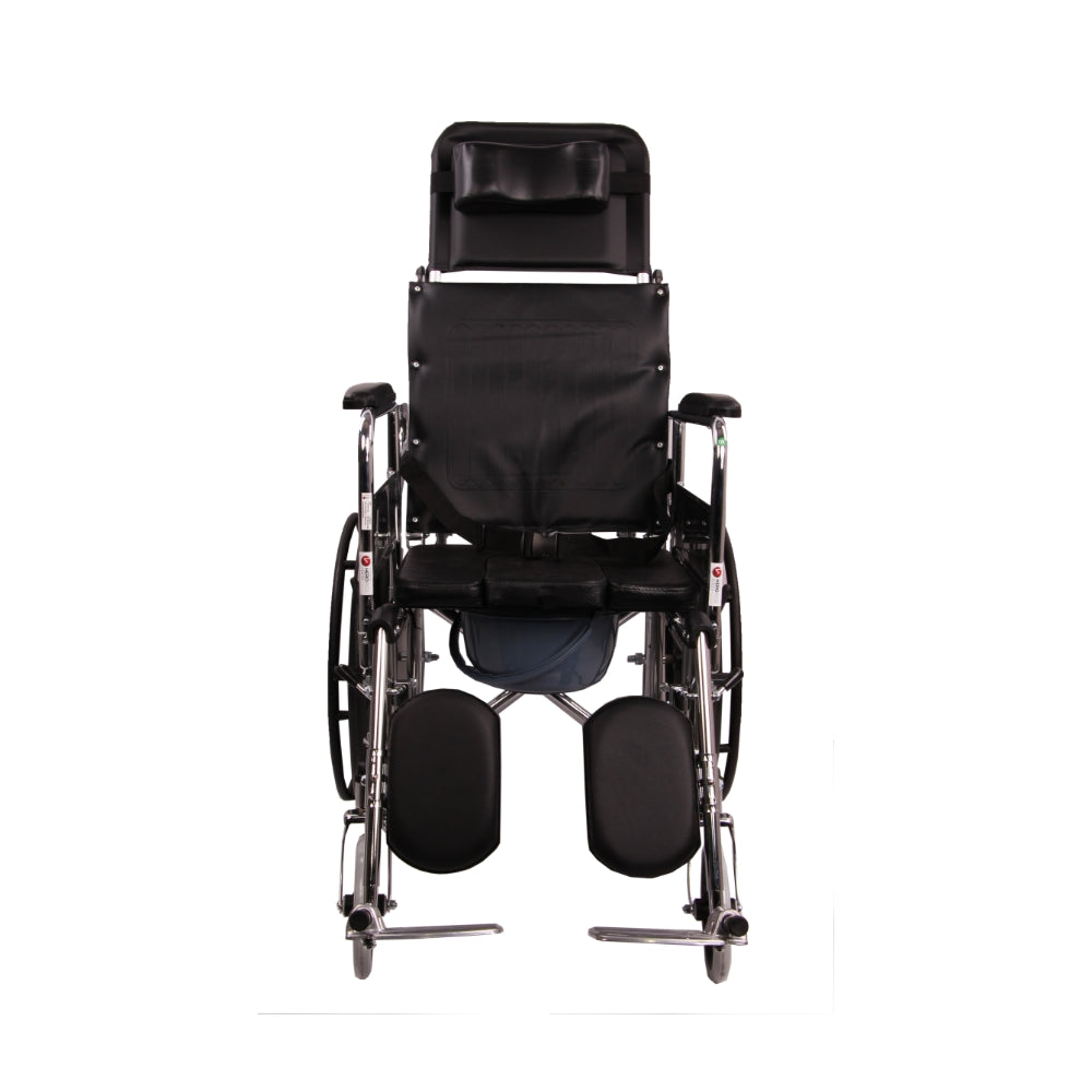 MHL 1006 MAG EVA - Manual Reclining Commode Wheel Chair