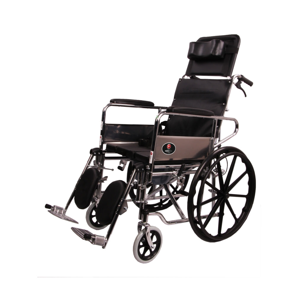 MHL 1006 MAG EVA - Manual Reclining Commode Wheel Chair