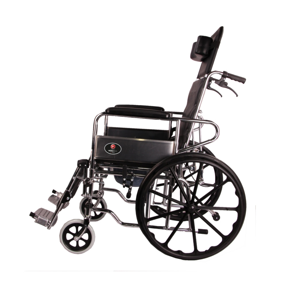 MHL 1006 MAG EVA - Manual Reclining Commode Wheel Chair