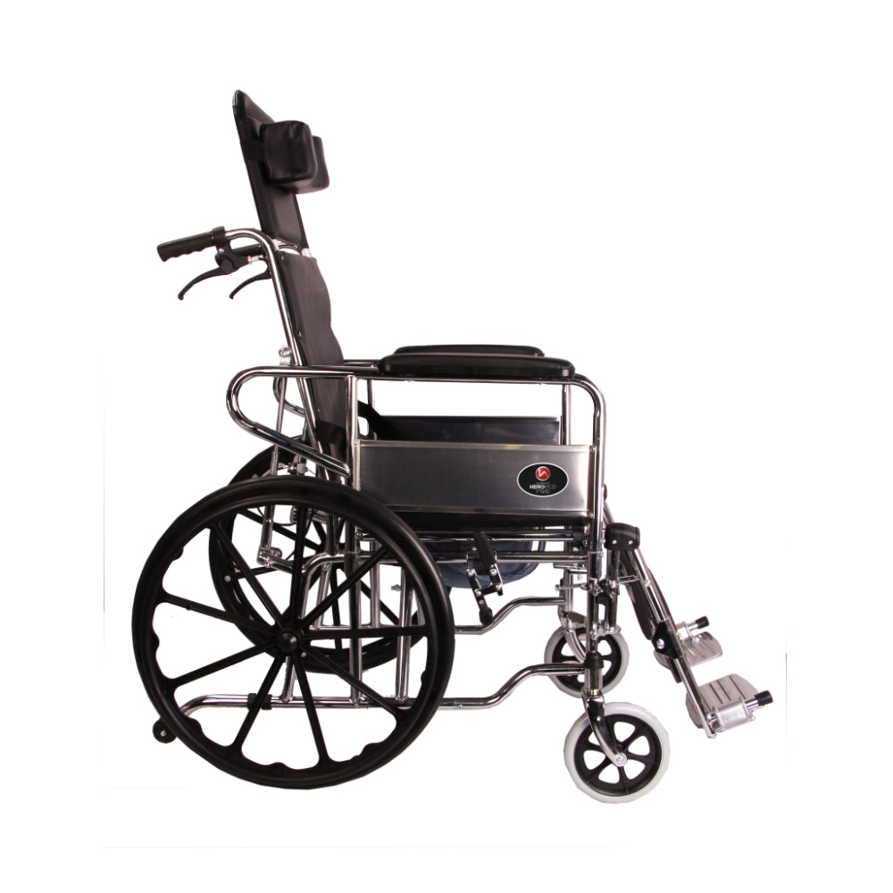 MHL 1006 MAG EVA - Manual Reclining Commode Wheel Chair