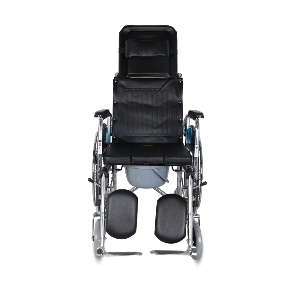 MHL 1006 - Manual Reclining Commode Wheelchair