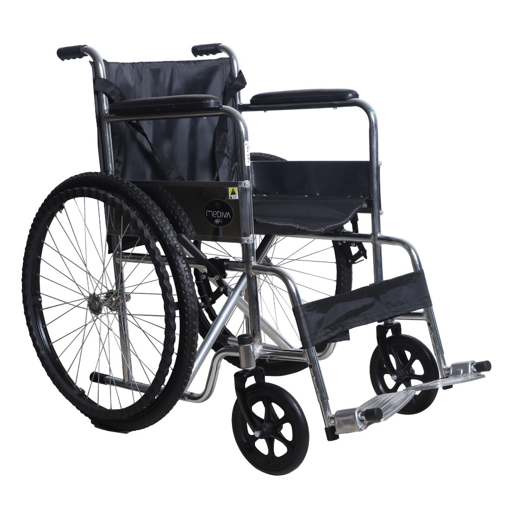 MHL 1009 Pro - Manual Wheelchair With Metallic Footrest