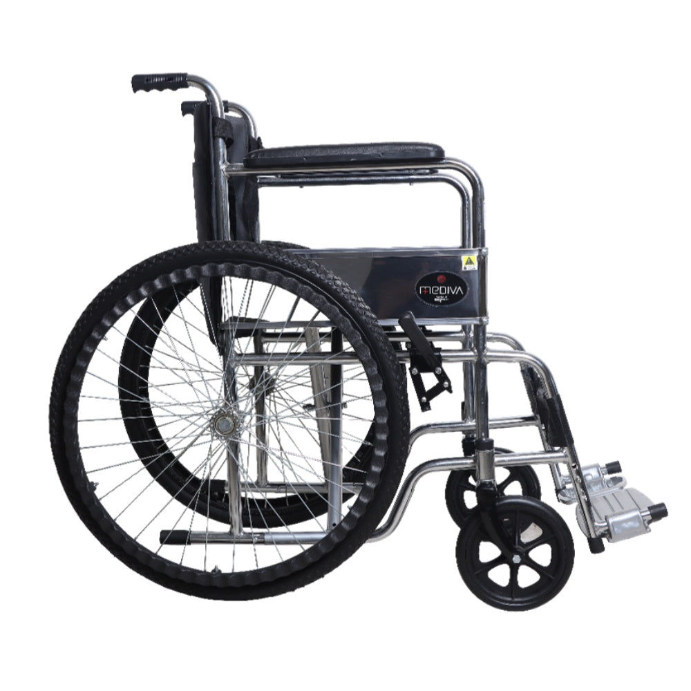 MHL 1009 Pro - Manual Wheelchair With Metallic Footrest