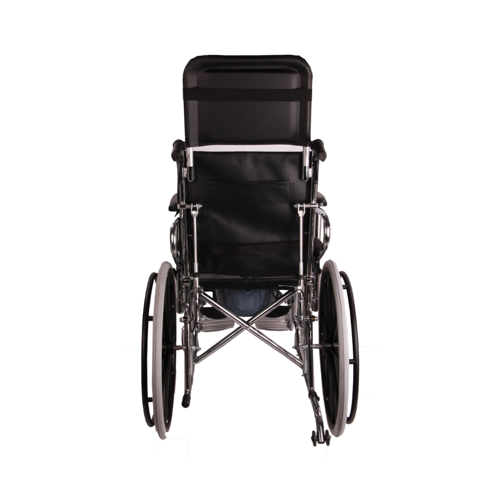 MHL 1006 PU - Manual Reclining Commode Wheel Chair