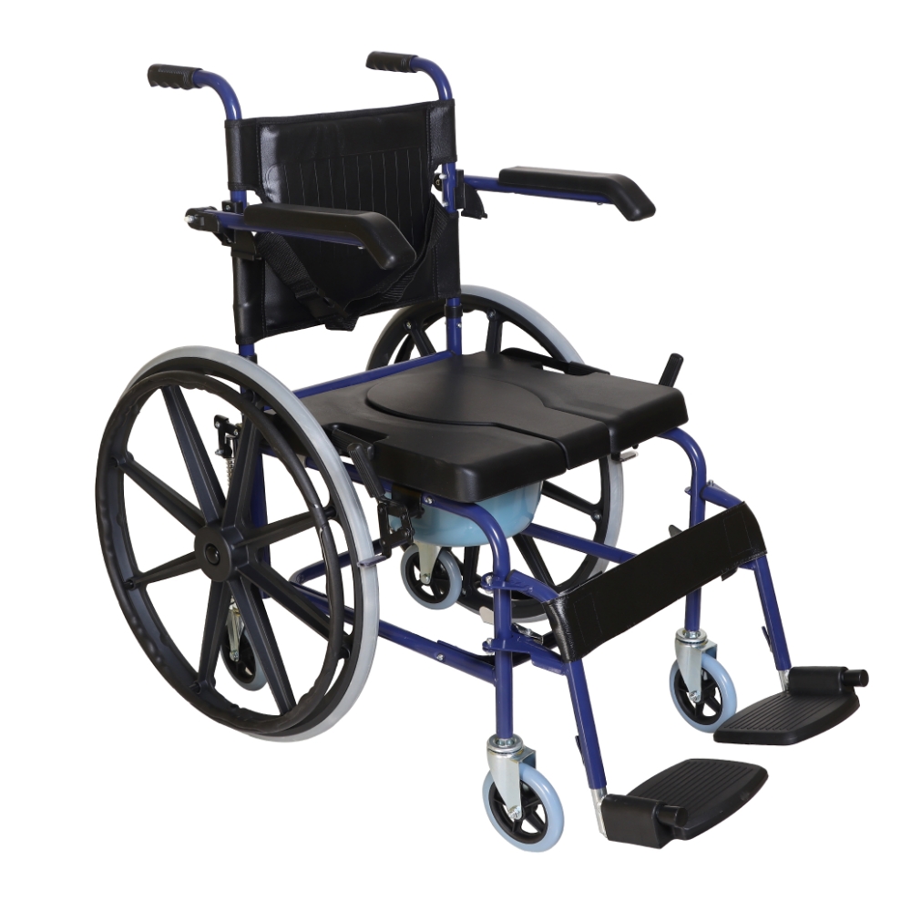 MHL 5001 C Commode Wheelchair with detachable mag wheels